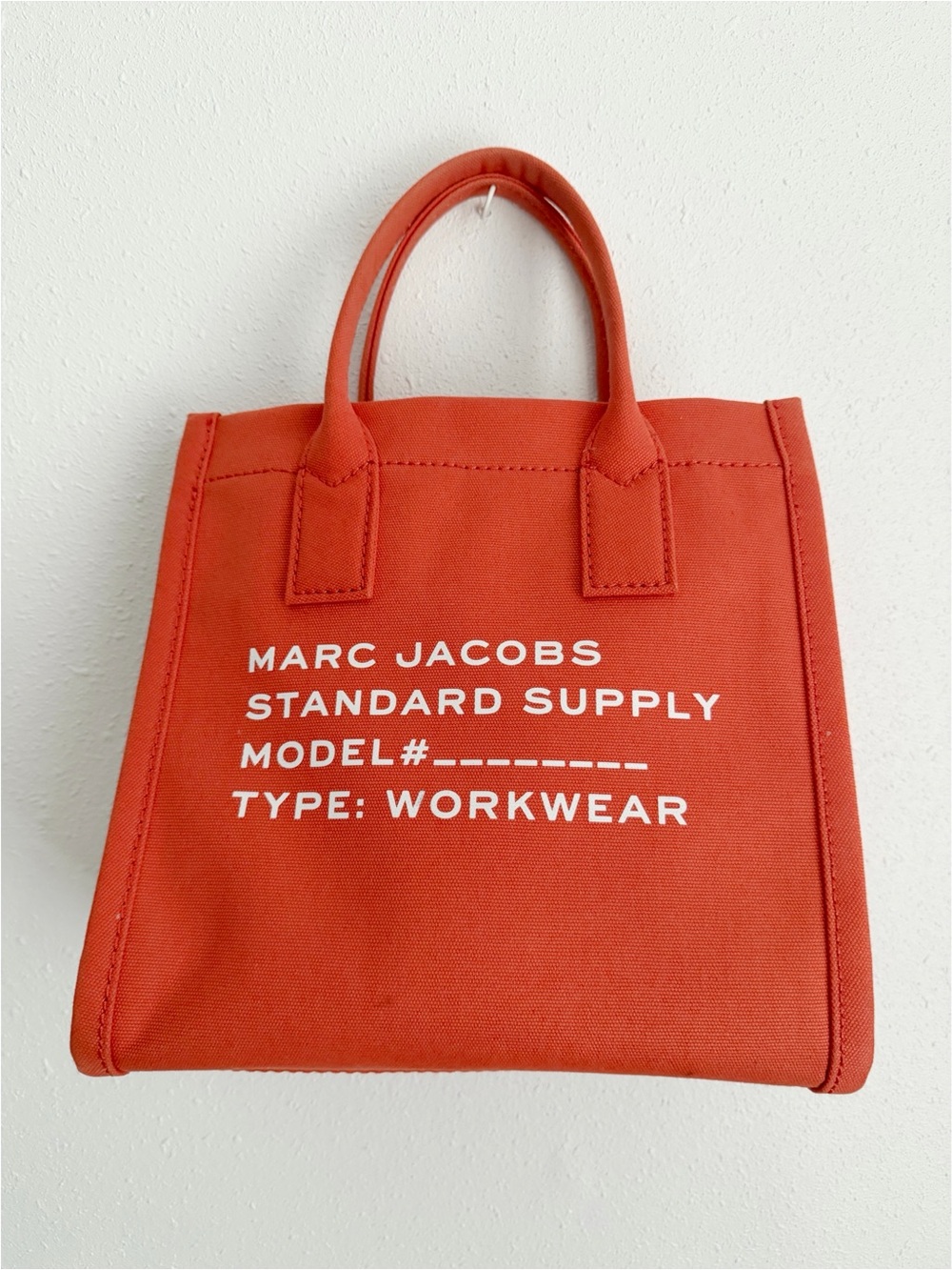 Marc Jacobs Orange Canvas Workwear Tote